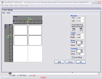 LabelRIGHT Form Screen